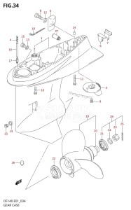 DF140 From 14001Z-680001 (E01 E40)  2006 drawing GEAR CASE