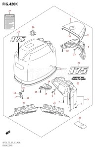 DF150Z From 15002Z-310001 (E01 E40)  2013 drawing ENGINE COVER (DF175Z:E01)