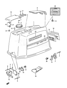 Outboard DT 85 drawing Engine Cover (1995 to 1997)