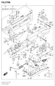 14003F-610001 (2016) 140hp E01 E3 E40-Gen. Export 1 - USA - Costa Rica (DF140AT) DF140A drawing OPT:TILLER HANDLE (DF115AT:E11)