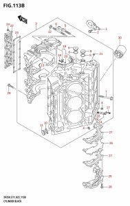 DF225T From 22503F-040001 (E01 E03 E40)  2020 drawing CYLINDER BLOCK (DF250ST)