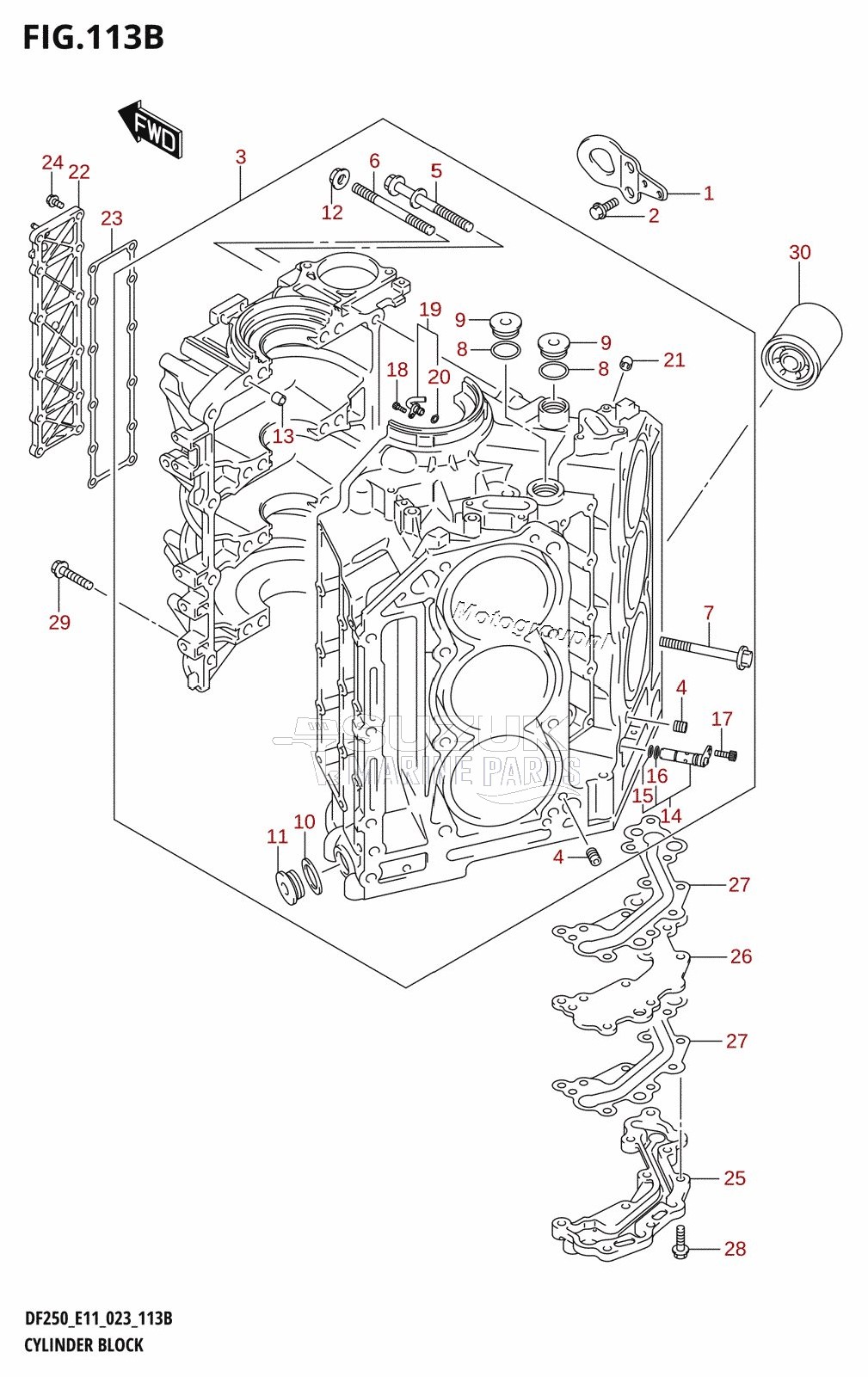 CYLINDER BLOCK (DF250ST)