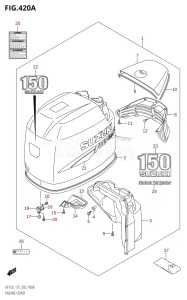 DF175Z From 17502Z-110001 (E03)  2011 drawing ENGINE COVER ((DF150T,DF150Z):(K6,K7,K8,K9))