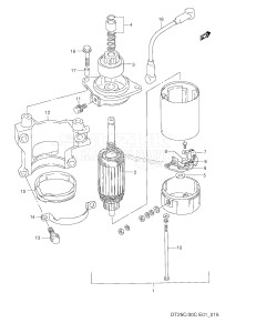 DT25AC From 02506-351001 ()  1993 drawing STARTING MOTOR