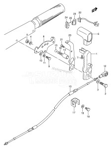 DT55 From 05501-351001 ()  1993 drawing CLUTCH LEVER (DT55HTC)