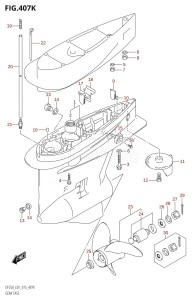 DF250 From 25003F-510001 (E01 E40)  2015 drawing GEAR CASE (DF250T:E40)