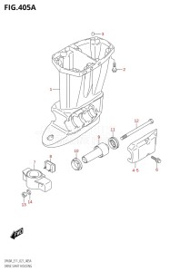 04004F-340001 (2023) 40hp E34-Italy (DF40AST) DF40A drawing DRIVE SHAFT HOUSING (SEE NOTE)