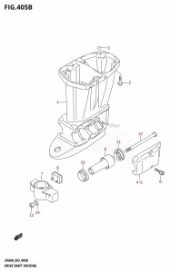 DF60A From 06002F-010001 (E03)  2010 drawing DRIVE SHAFT HOUSING (DF40AT,DF50AT)