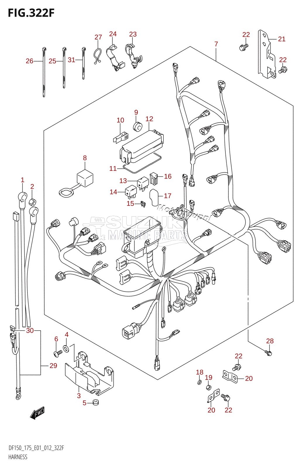 HARNESS (DF175T:E40)