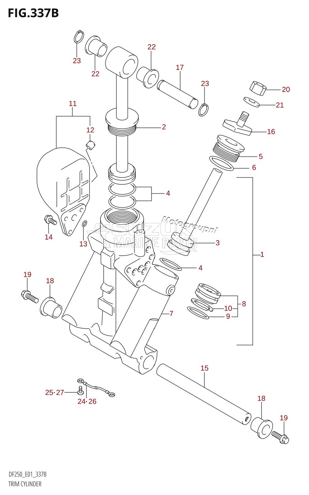 TRIM CYLINDER (L-TRANSOM)