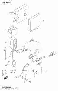 DF60A From 06003F-810001 (E01 E40)  2018 drawing PTT SWITCH /​ ENGINE CONTROL UNIT (DF50A:E01,DF50ATH:E01)