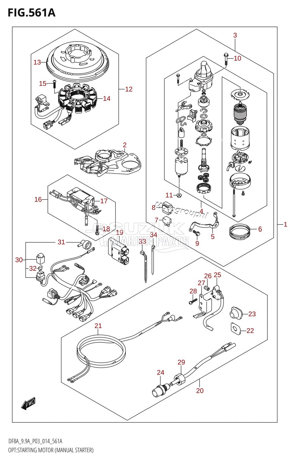 OPT:STARTING MOTOR (MANUAL STARTER) (M-STARTER:DF8A:P03)