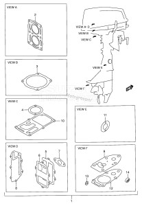 DT5S From 0501-950436 ()  1989 drawing OPTIONA : GASKET SET (DT5 ~MODEL:94)