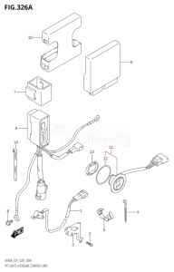 04004F-040001 (2020) 40hp E34-Italy (DF40AST) DF40A drawing PTT SWITCH / ENGINE CONTROL UNIT (DF40A:E01,DF40ATH:E01)