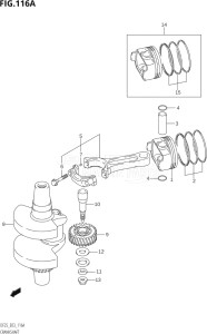 02503F-010001 (2010) 25hp E03-USA (DF25K10  DF25RK10) DF25 drawing CRANKSHAFT