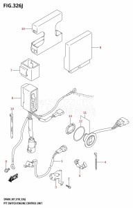 DF50A From 05003F-810001 (E01)  2018 drawing PTT SWITCH /​ ENGINE CONTROL UNIT (DF50AVT:E01,DF50AVTH:E01)