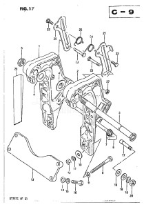 DT75 From 07501-504157 ()  1985 drawing CLAMP BRACKET (MODEL QD)