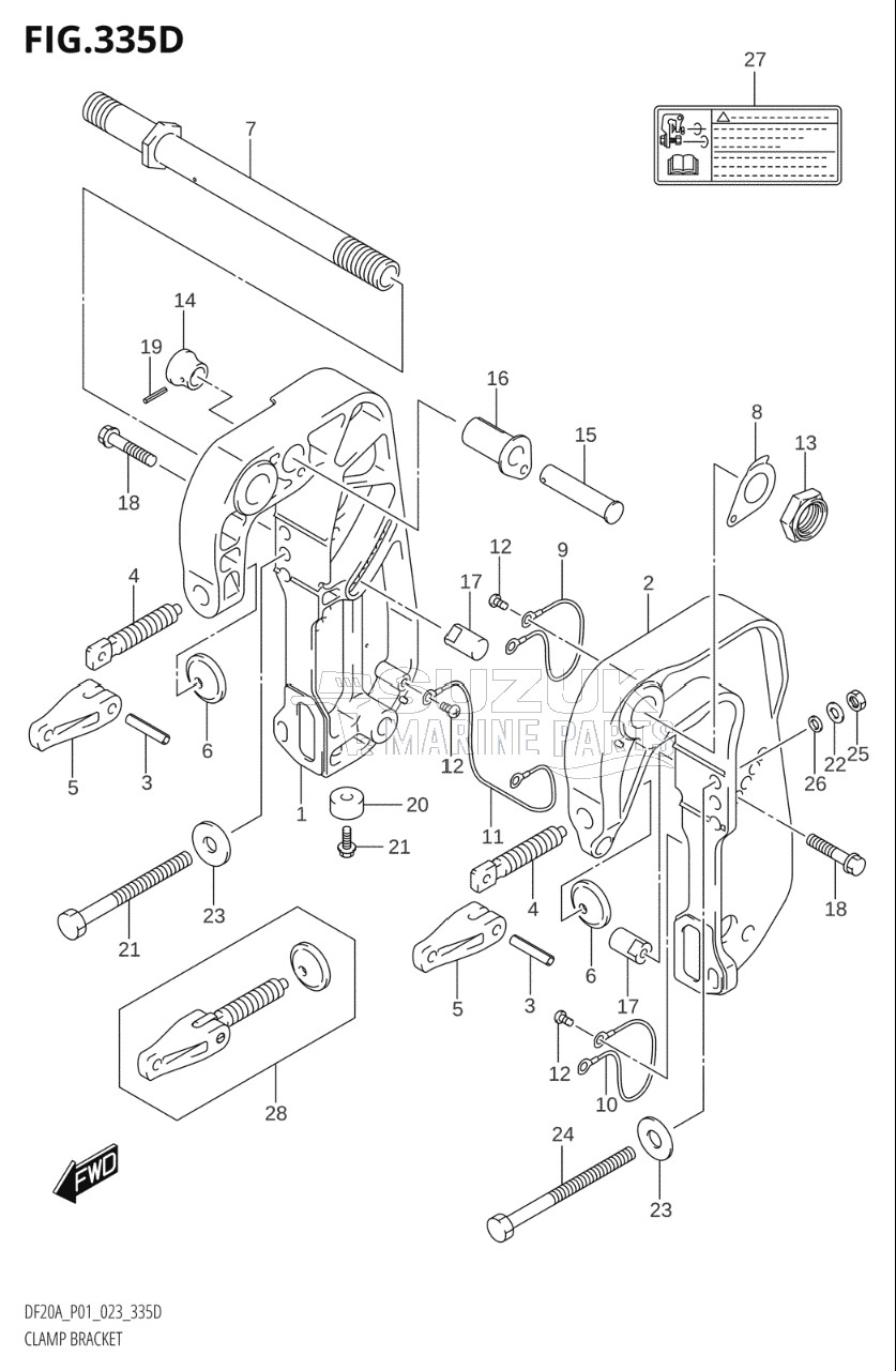 CLAMP BRACKET (SEE NOTE)