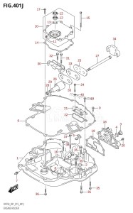 DF250 From 25003F-510001 (E01 E40)  2015 drawing ENGINE HOLDER (DF250T:E01)