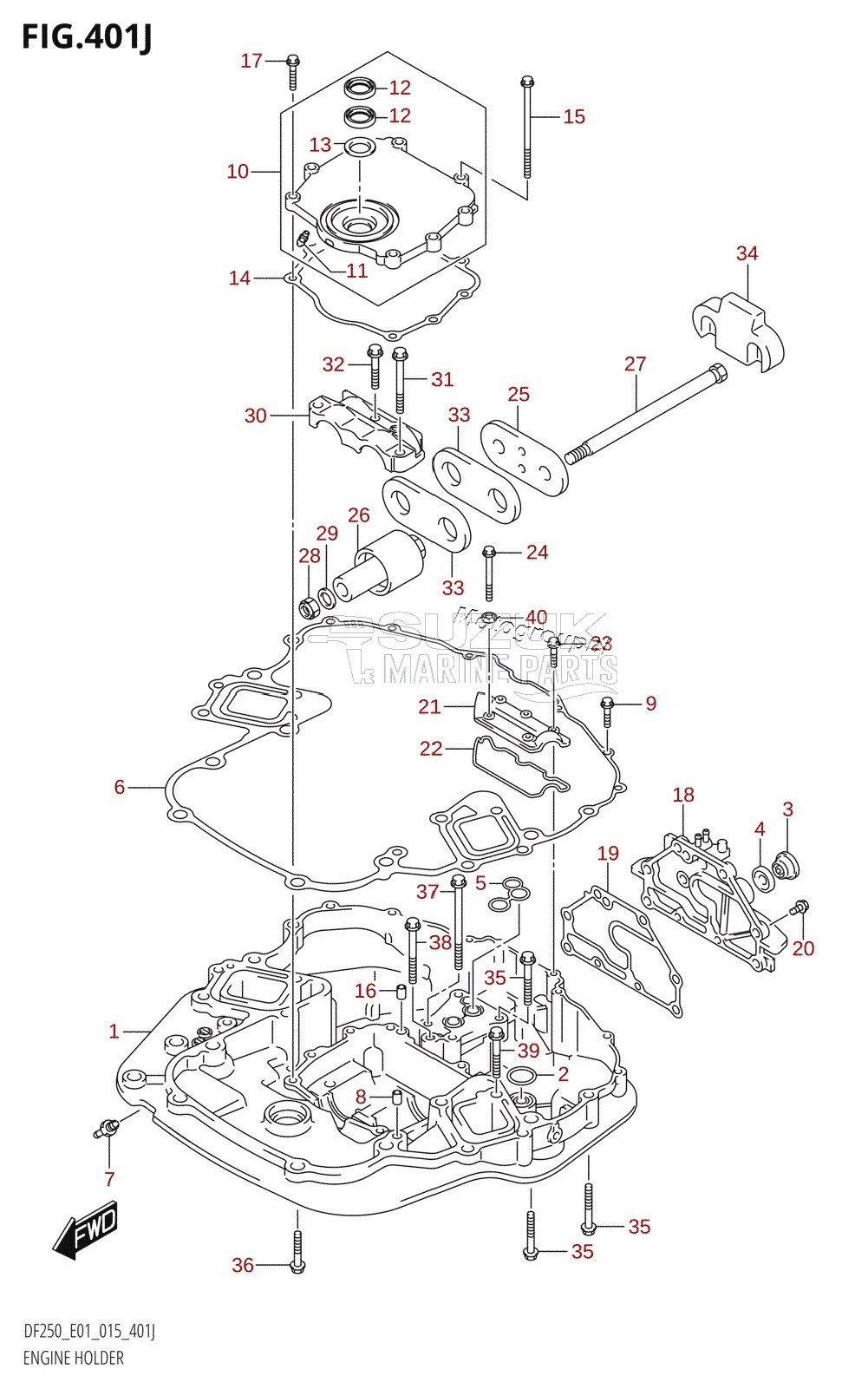 ENGINE HOLDER (DF250T:E01)