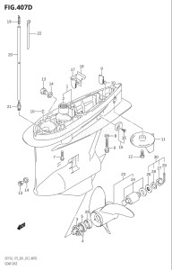 17502Z-210001 (2012) 175hp E01 E40-Gen. Export 1 - Costa Rica (DF175Z) DF175Z drawing GEAR CASE (DF150Z:E40)