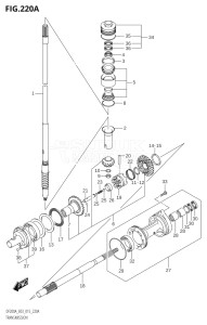 20003Z-510001 (2005) 200hp E03-USA (DF200AZ) DF200AZ drawing TRANSMISSION (DF200AT:E03)