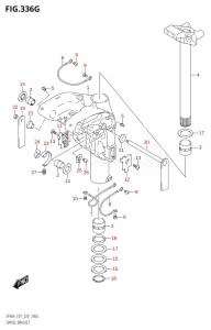 06002F-040001 (2020) 60hp E01 E40-Gen. Export 1 - Costa Rica (DF60A  DF60AQH  DF60ATH) DF60A drawing SWIVEL BRACKET (DF60ATH:E01,DF60ATH:E40)