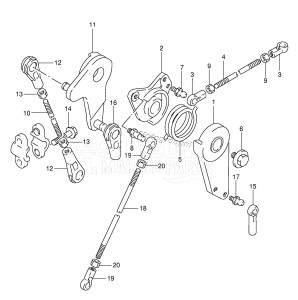 DT225TCL From 22501-251001 ()  2002 drawing THROTTLE LINK (DT150(S) /​ 200)