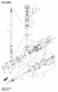 DF225T From 22503F-440001 (E11 - E40)  2024 drawing TRANSMISSION (DF225Z)