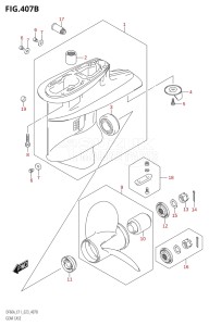 06003F-240001 (2022) 60hp E11 E40-Gen. Export 1-and 2 (DF60AVT  DF60AVT  DF60AVTH  DF60AVTH) DF60A drawing GEAR CASE ((DF40AQH,DF40ATH,DF50ATH,DF60ATH):E01)