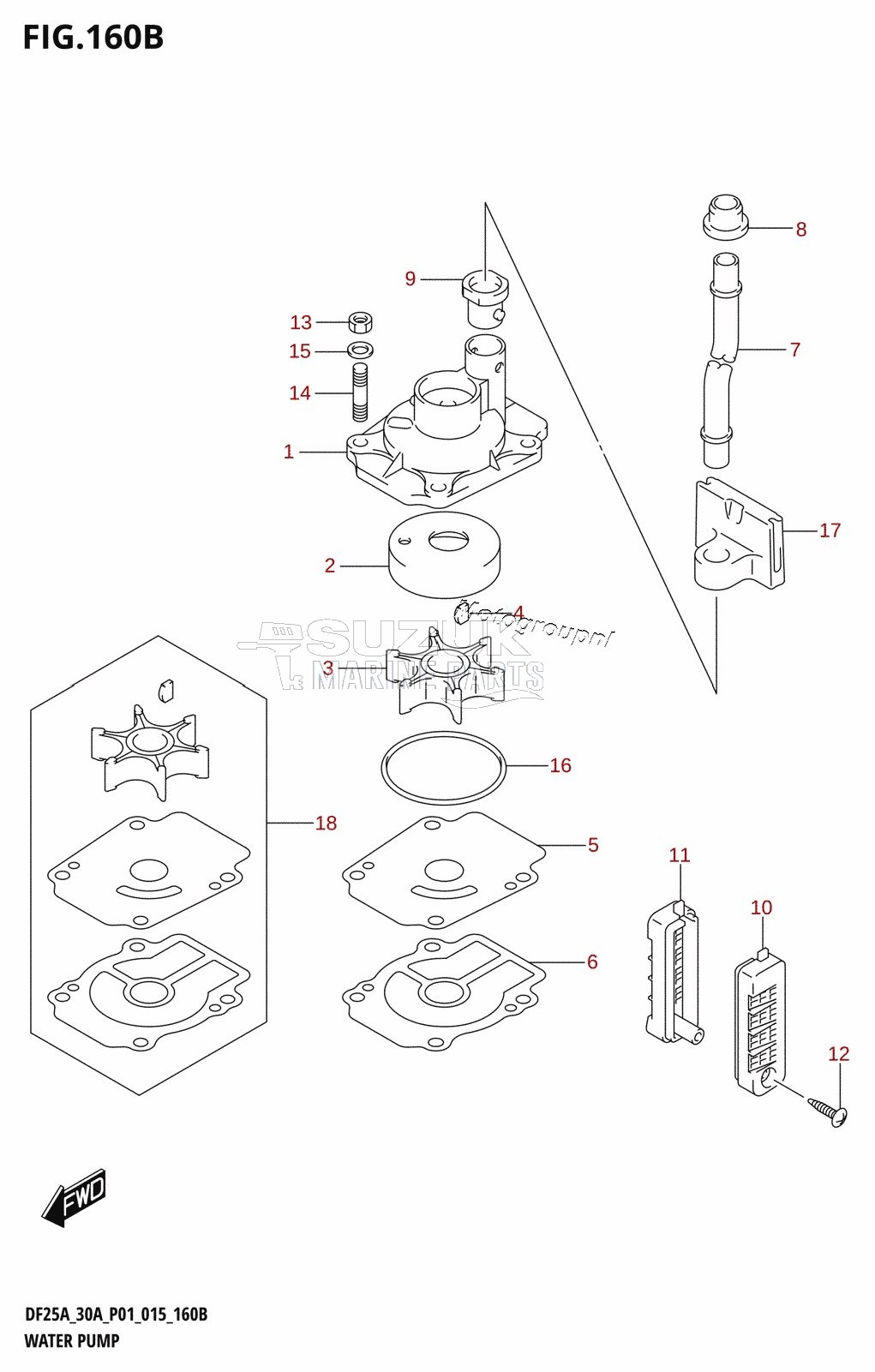 WATER PUMP (DF25AR:P01)