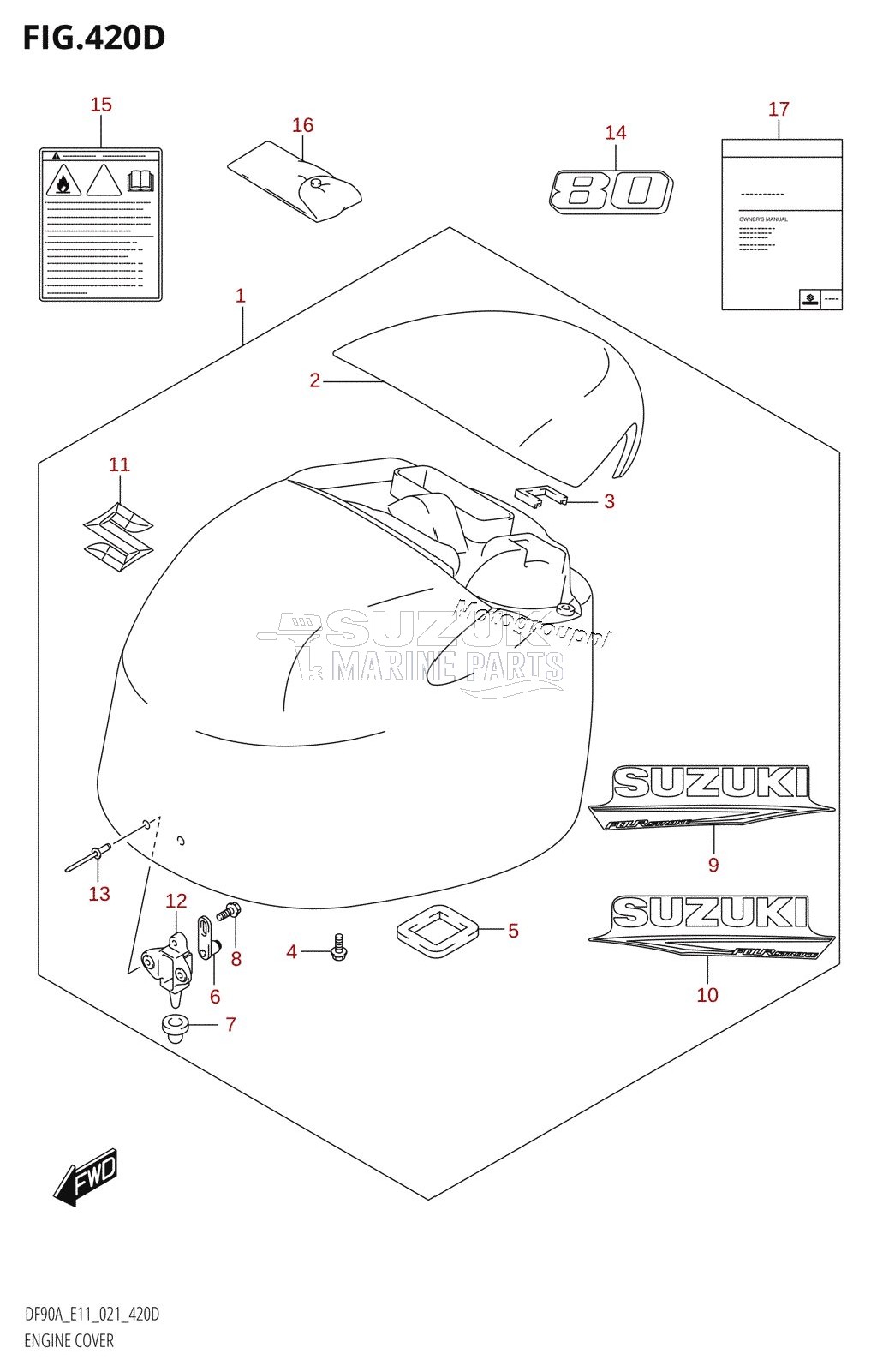 ENGINE COVER (DF80A:021)