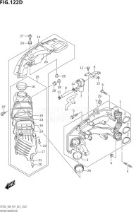 03003F-240001 (2022) 30hp P01 P40-Gen. Export 1 (DF30A    DF30AQ    DF30AR    DF30AT    DF30ATH) DF30A drawing INTAKE MANIFOLD ((021,022,023):(DF30A,DF30AR,DF30AT,DF30ATH,DF30AQ))