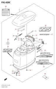 DF250 From 25003F-310001 (E03)  2013 drawing ENGINE COVER (DF225T:E03)