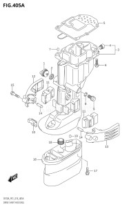 01504F-710001 (2017) 15hp P01-Gen. Export 1 (DF15A  DF15AR  DF15AT  DF15ATH) DF15A drawing DRIVE SHAFT HOUSING