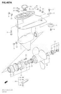 00993F-110001 (2011) 9.9hp P03-U.S.A (DF9.9T  DF9.9TH) DF9.9 drawing GEAR CASE (DF9.9T:P03)