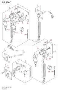 DF140Z From 14001Z-980001 (E03)  2009 drawing OPT:SWITCH (K5,K6,K7,K8,K9,K10,011)