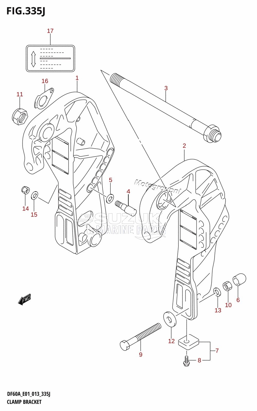 CLAMP BRACKET (DF60AQH:E01)