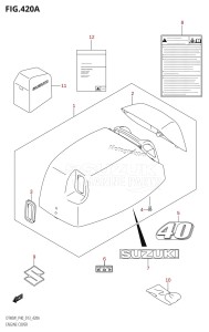 DT40 From 04005-310001 ()  2013 drawing ENGINE COVER (DT40W:P40)