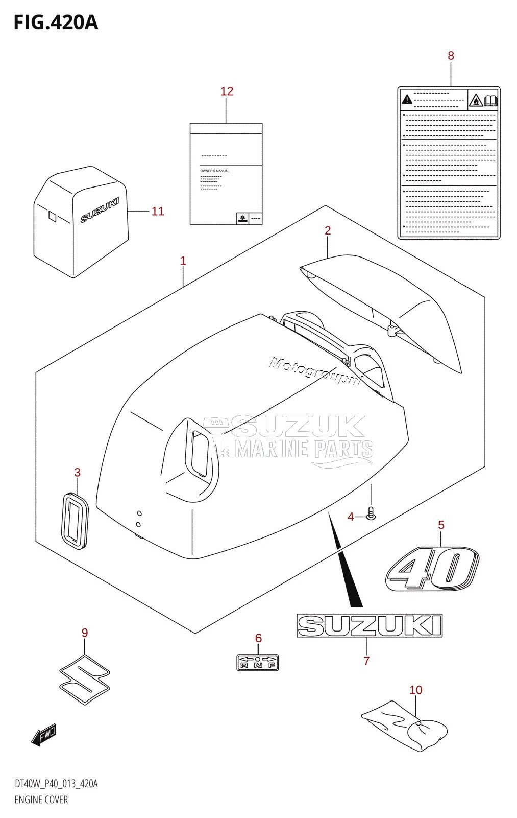 ENGINE COVER (DT40W:P40)