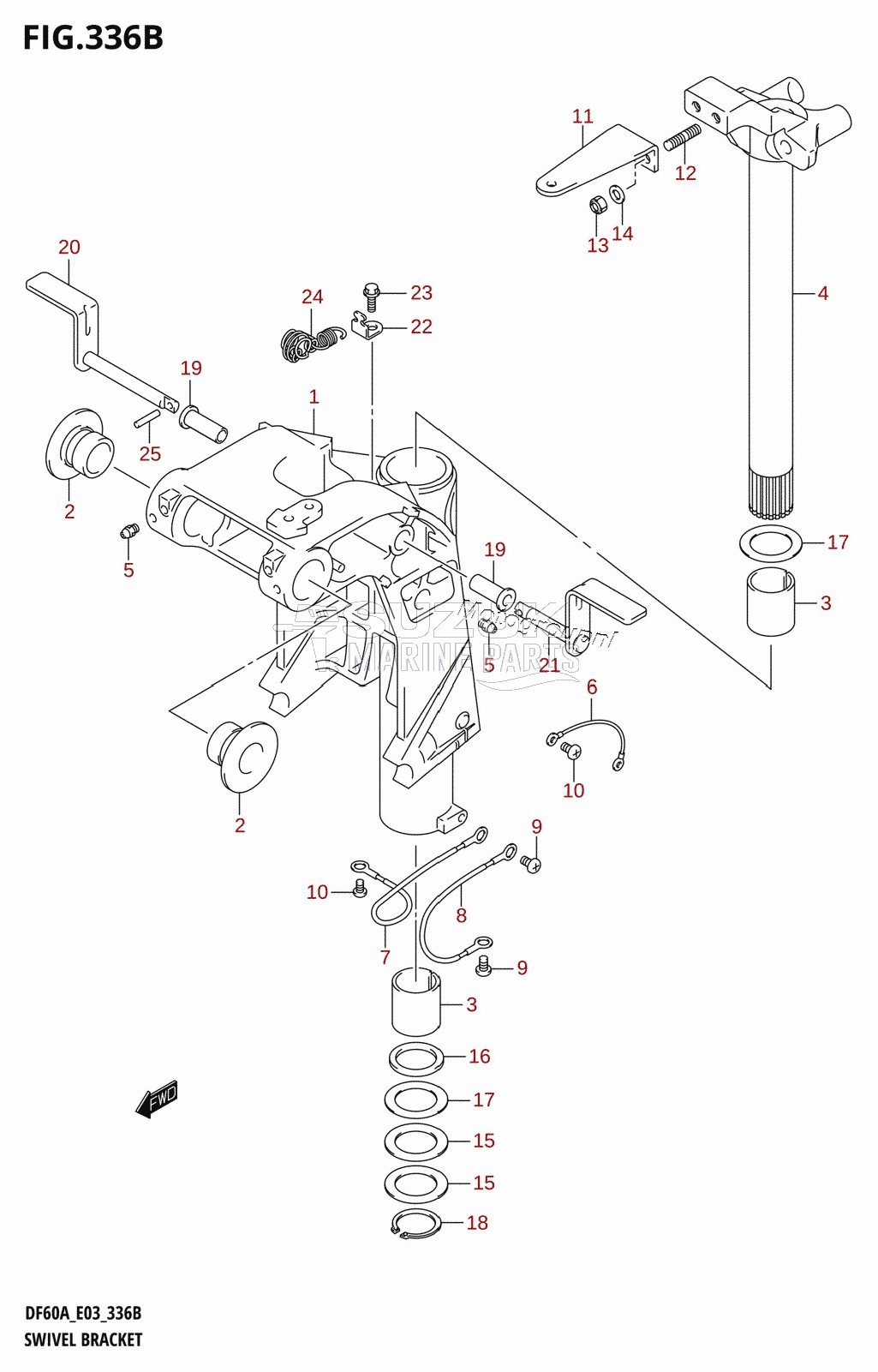 SWIVEL BRACKET (DF40AT,DF50AT)