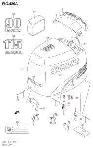 DF115Z From 11501Z-880001 (E01 E40)  2008 drawing ENGINE COVER (K1,K2)