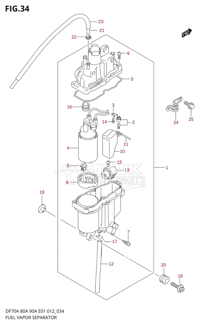 FUEL VAPOR SEPARATOR (DF90A E01)