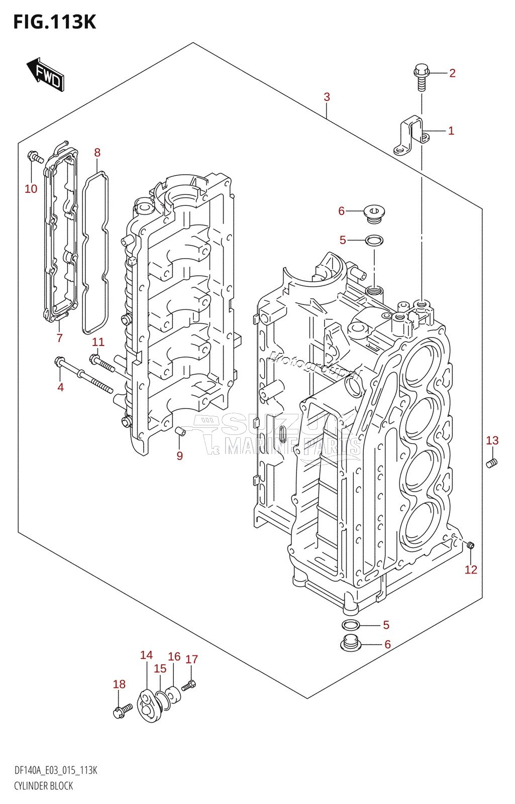 CYLINDER BLOCK (DF140AZ:E03)