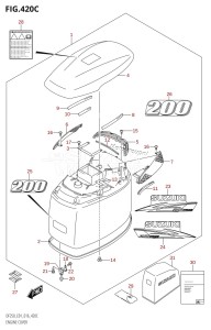 DF225Z From 22503Z-610001 (E01 E40)  2016 drawing ENGINE COVER (DF200T:E40,DF200Z:E40)