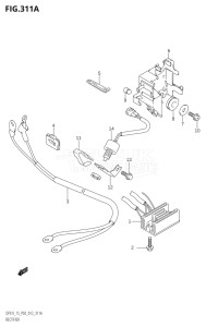 00993F-110001 (2011) 9.9hp P03-U.S.A (DF9.9T  DF9.9TH) DF9.9 drawing RECTIFIER (DF9.9T:P03)