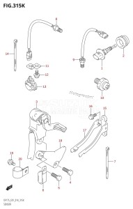 DF175ZG From 17502Z-410001 (E01 E40)  2014 drawing SENSOR (DF175T:E40)