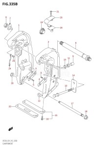 DF250 From 25003F-210001 (E01 E40)  2012 drawing CLAMP BRACKET (DF200T:E40:X-TRANSOM)