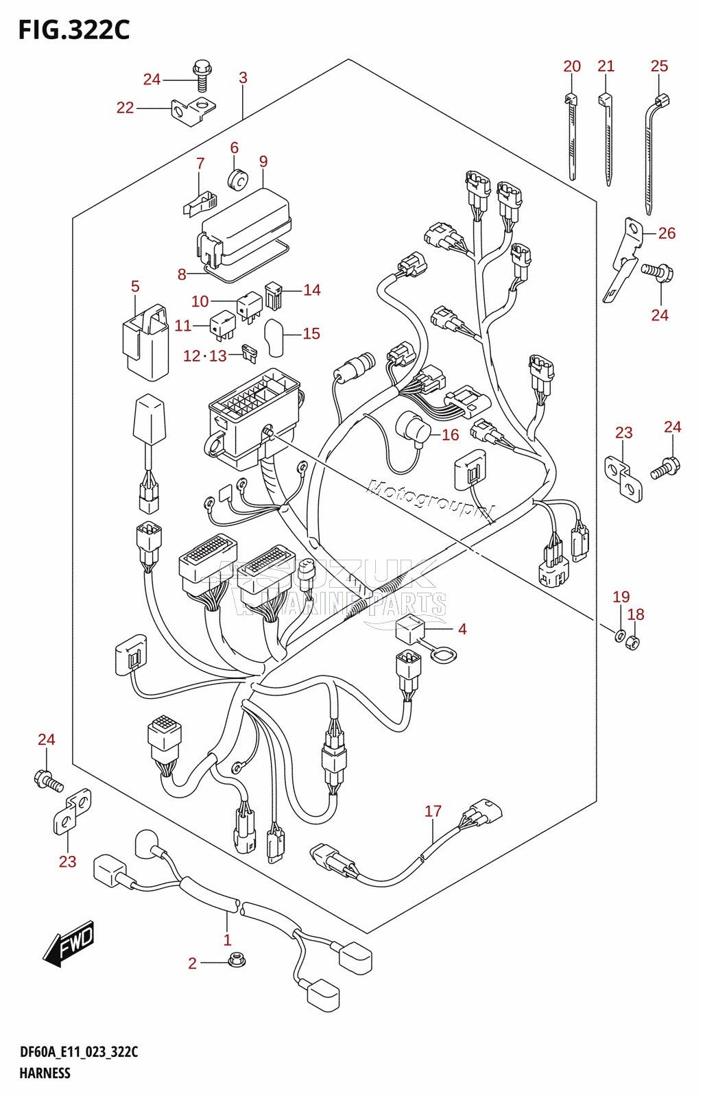 HARNESS (DF40AST,DF40ASVT,DF50AVT,DF50AVTH,DF60A,DF60ATH,DF60AVT,DF60AVTH)