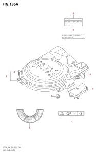 09002F-980001 (2009) 90hp E01-Gen. Export 1 (DF90ATK9) DF90A drawing RING GEAR COVER